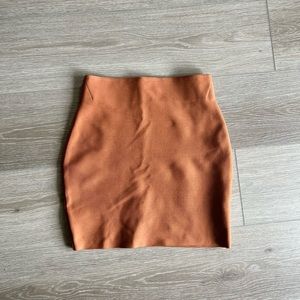 Dusty rust pencil skirt